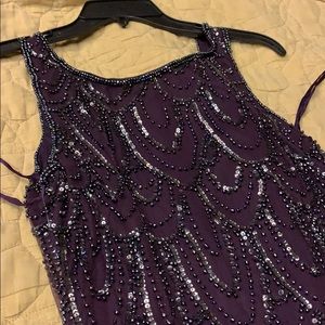 Beaded Sleeveless purple dress Brand new with tags